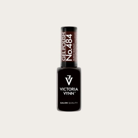 Gel Polish 484 Burnt Walnut esmalte semipermanente marrón oscuro de Victoria Vynn