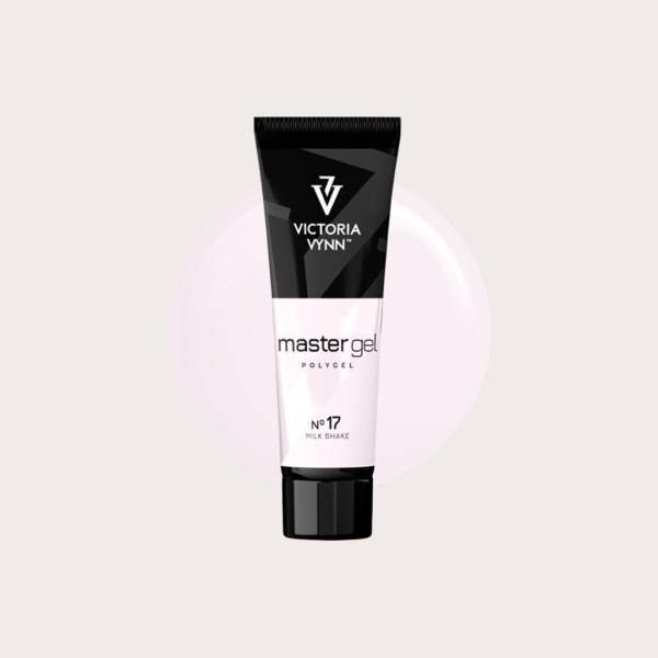 Master Gel 17 Milk Shake de Victoria Vynn gel acrílico blanco lechoso para extensión y construcción de uñas