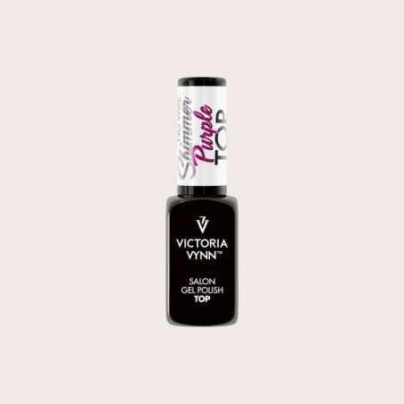Gel Polish Top No Wipe Shimmer Purple 8ml